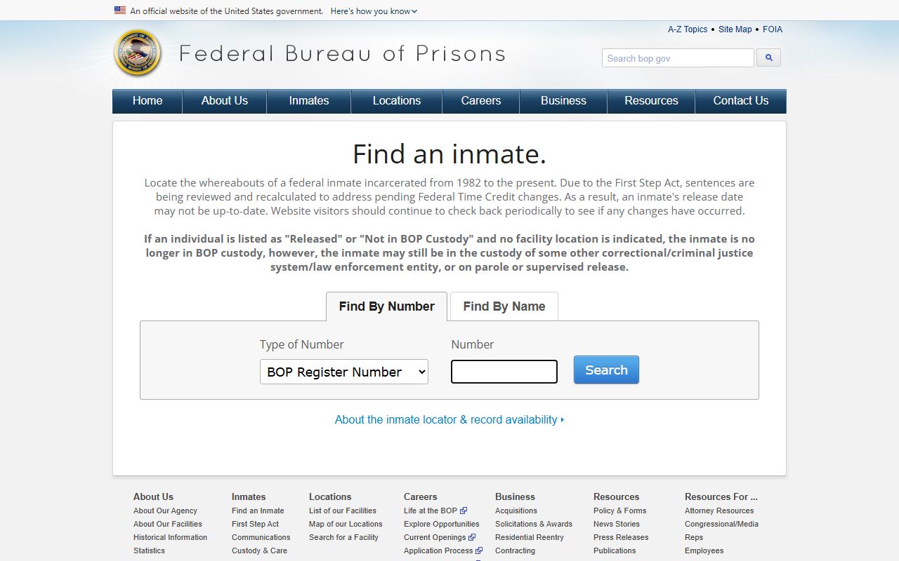 BOP inmate locator for Henrico County inmate records transfers