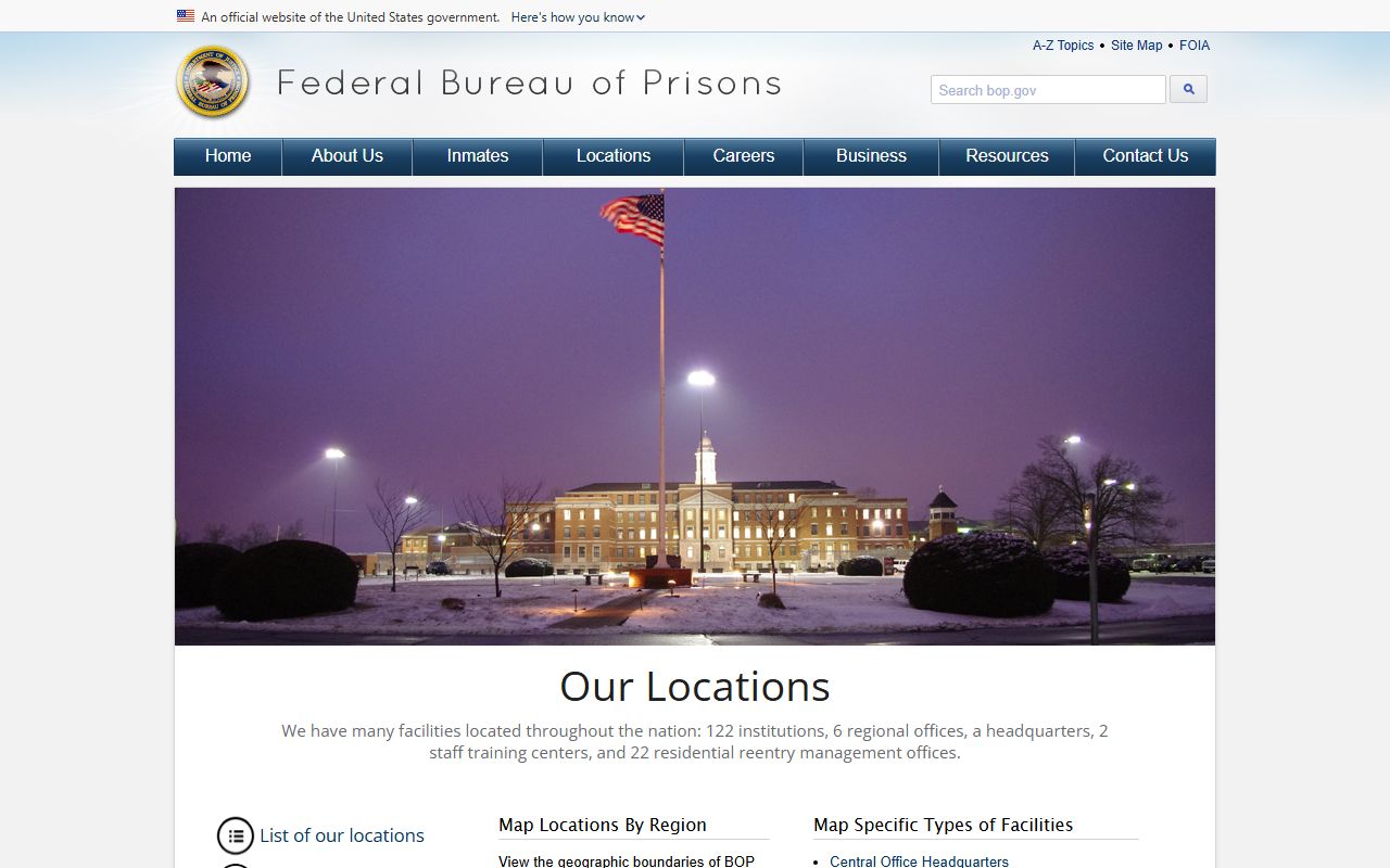 BOP facility locator for Henrico County released inmates